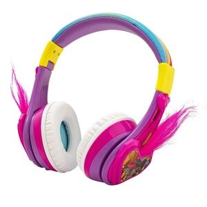 eKids Trolls Band Together Bluetooth Headphones for Kids, Includes Aux Cord NEW